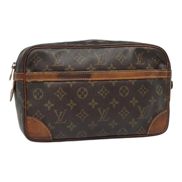 LOUIS VUITTON Monogram Compiegne 28 Clutch Bag M51845 LV Auth 90700 - Picture 1 of 16